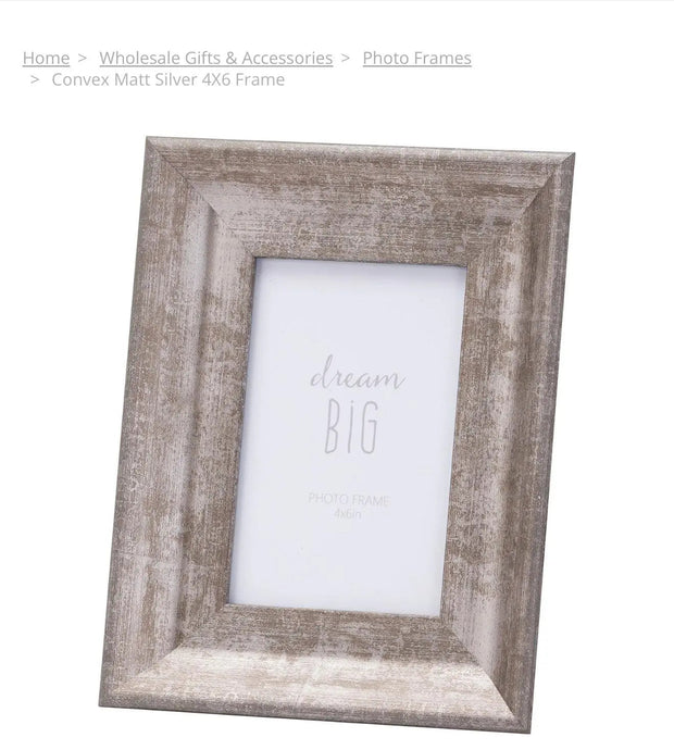 Silver Wooden Photo Frame With Wide Border - Photo FramesPhoto Frames - Lulu Loves Home