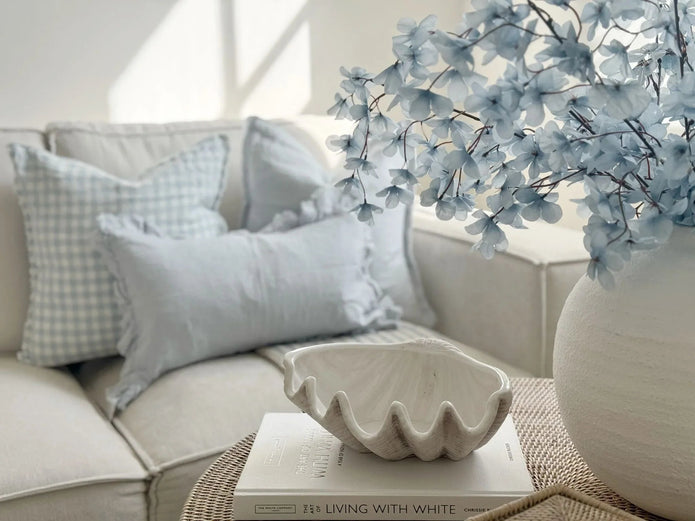 Siren Large Matt Neutral Stone Clam Shell Bowl - PRE PRDER FOUR WEEK DELIVERY - Home DecorHome Decor - Lulu Loves Home