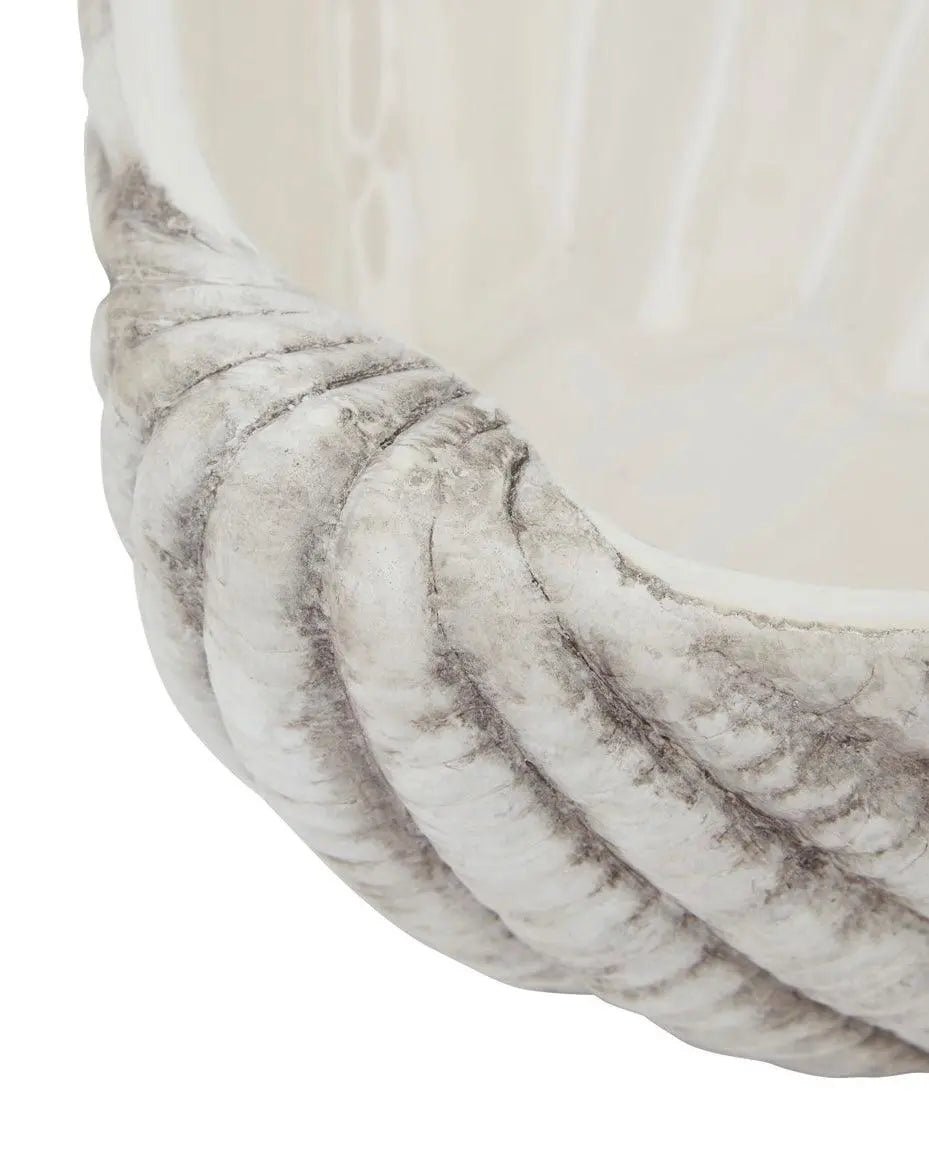 Siren Large Matt Neutral Stone Clam Shell Bowl - PRE PRDER FOUR WEEK DELIVERY - Home DecorHome Decor - Lulu Loves Home