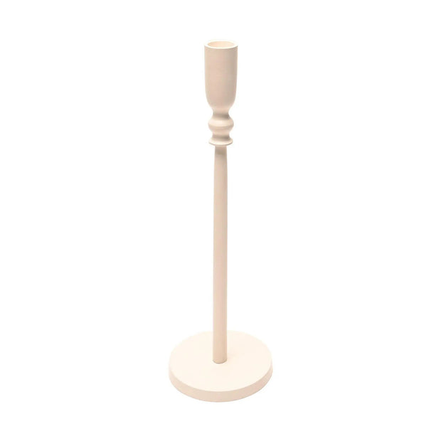 Slim White Metal Candlestick Holder - Home DecorHome Decor - Lulu Loves Home