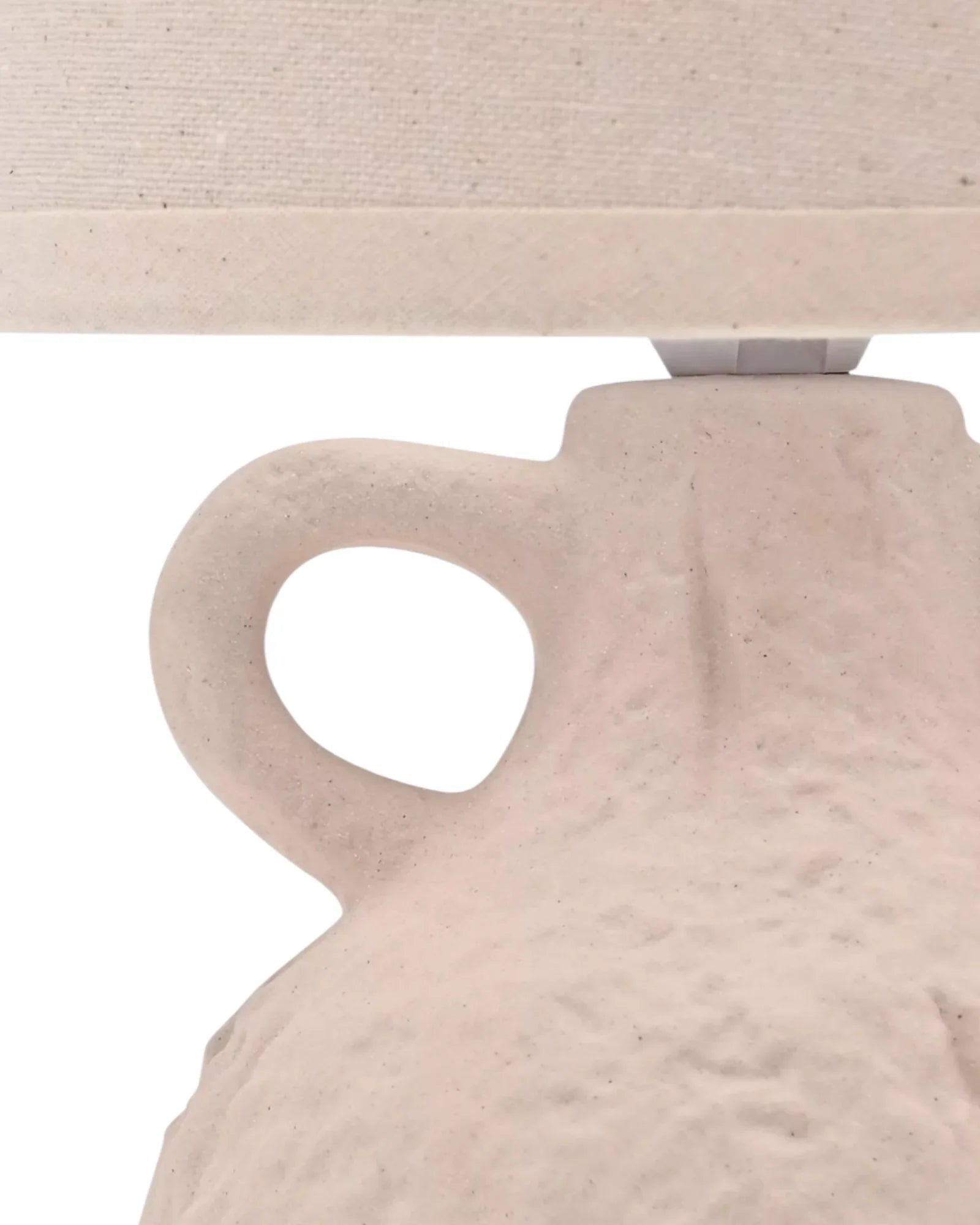 Small Cream Ceramic Handled Table Lamp With Linen Shade - LightingLighting - Lulu Loves Home