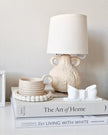 Small Cream Ceramic Handled Table Lamp With Linen Shade - LightingLighting - Lulu Loves Home