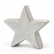 Small glazed ceramic star angled studio view showing its depth