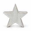 Small textured ceramic star front studio view on white background