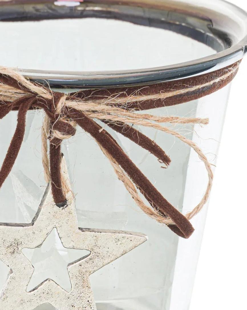 Smoked Midnight Hammered Star Small Candle Holder - Seasonal Decor - ChristmasSeasonal Decor - Christmas - Lulu Loves Home