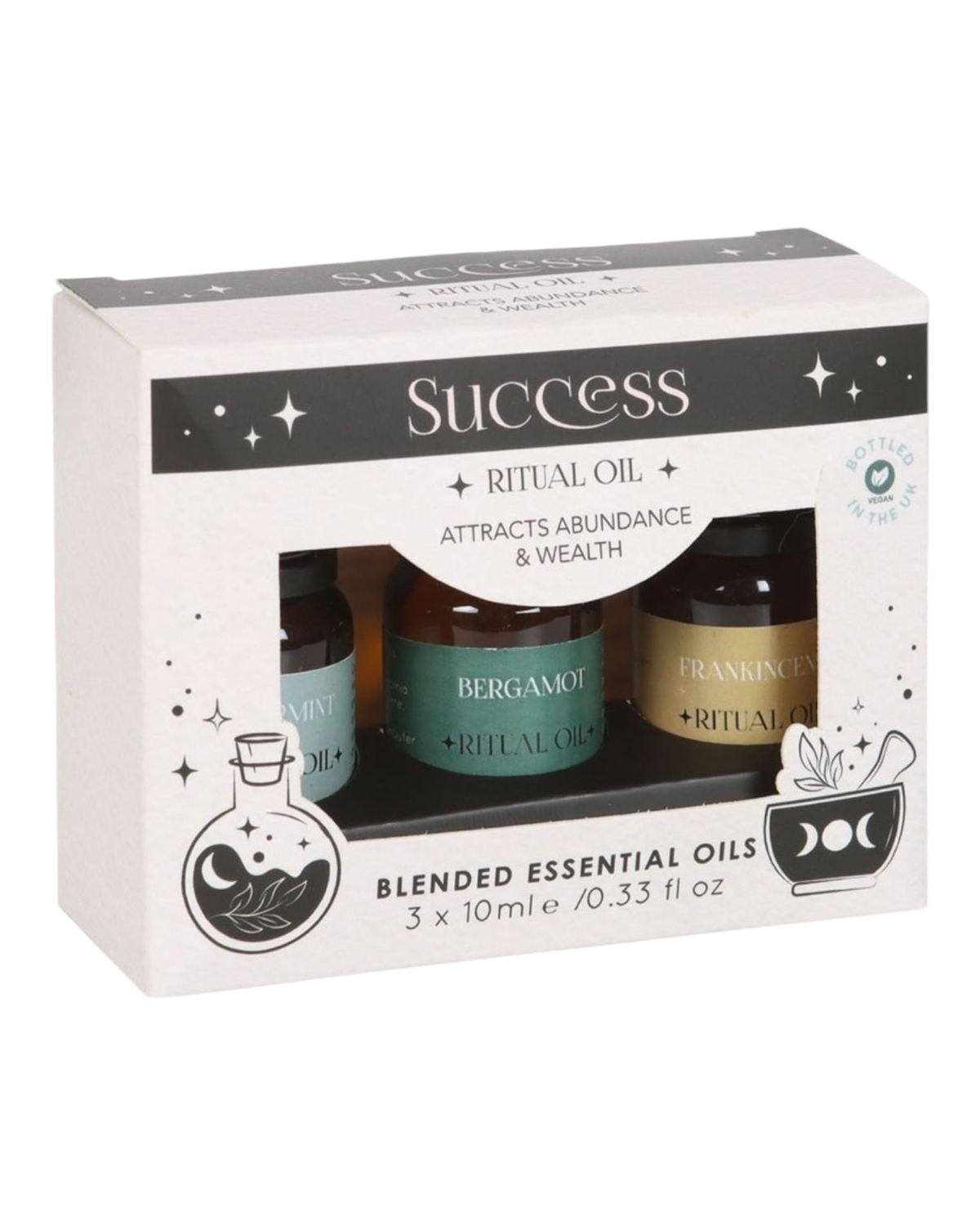 Blended essential oils for success by Something Different Wholesale, home fragrance product with natural aromatic scent in a bottle.