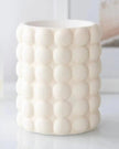 Cream Bubble Wax Melt Oil Burner from Something Different Wholesale, ceramic design with a rounded bubble pattern.