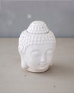 Grey Buddha wax melt burner for home fragrance and decor, featuring a serene Buddha figure with a practical design.