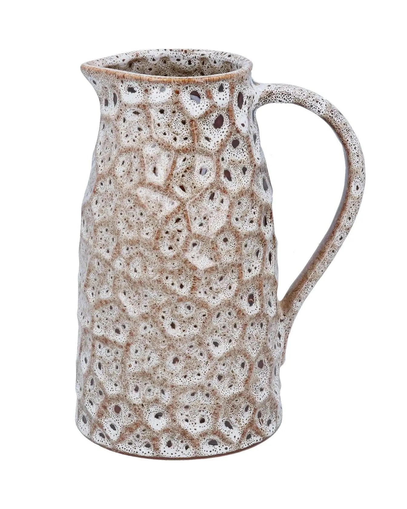 Speckled Brown Stoneware Crater Jug - Home DecorHome Decor - Lulu Loves Home