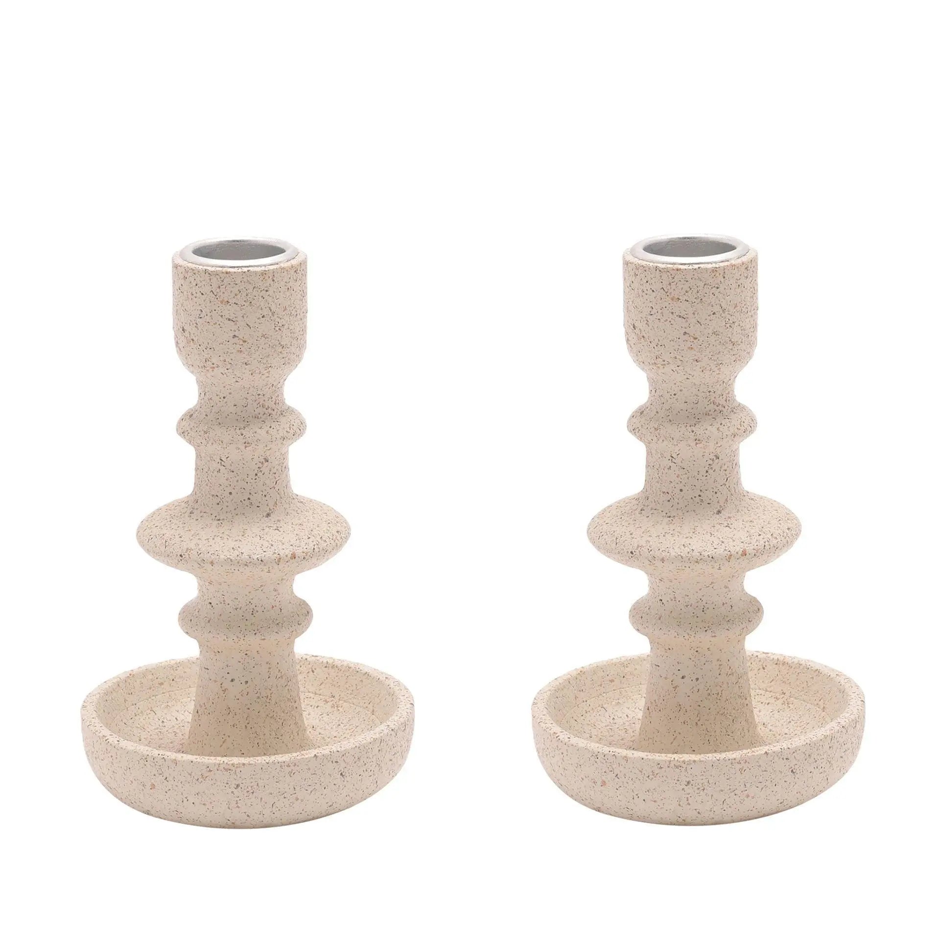 Speckled Cream Candle Holder - Home DecorHome Decor - Lulu Loves Home
