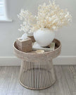 Artificial white blossom stem from Starlight Express, featuring realistic cream-colored flowers and green foliage.