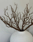 Set of three artificial short rustic twig branch stems by Starlight Express, ideal for natural decorative displays.