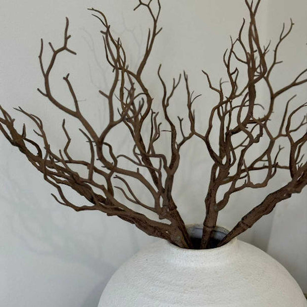 Set of three artificial short rustic twig branch stems by Starlight Express, ideal for natural-looking plant decor.
