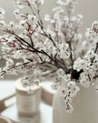 Artificial white and brown Gypsophila stem from Starlight Express, showcasing delicate blooms and realistic foliage for home decor.