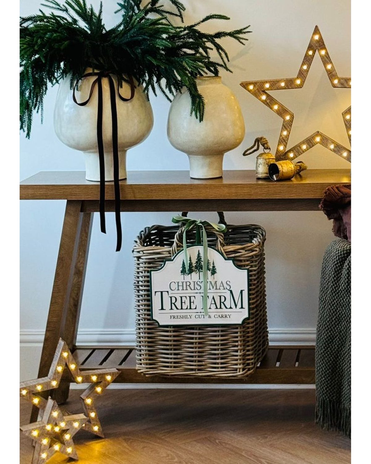 Rustic natural extra large wood effect console table by Starlight Express, featuring a sturdy wooden finish and spacious surface.