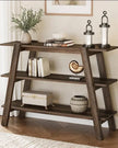 Rustic natural medium three-tier wood console table by Starlight Express, showcasing a sturdy wooden furniture piece with multiple shelves.