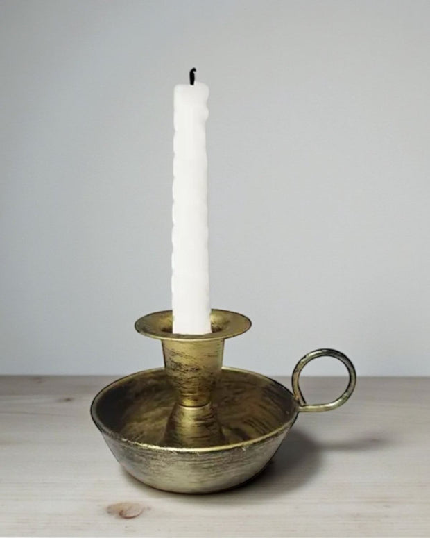 Antique Brass Effect Candlestick