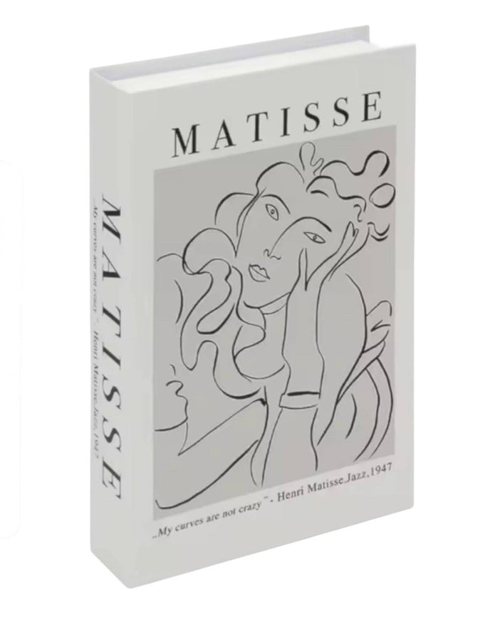 White and black Matisse storage book box by Starlight Express, designed for stylish home organization and decor.