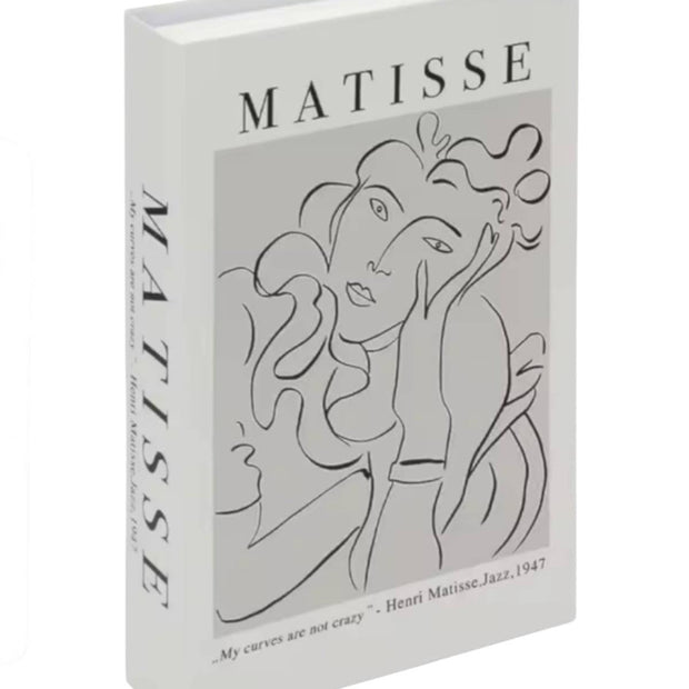 White and black Matisse storage book box by Starlight Express, designed for stylish home organization and decor.