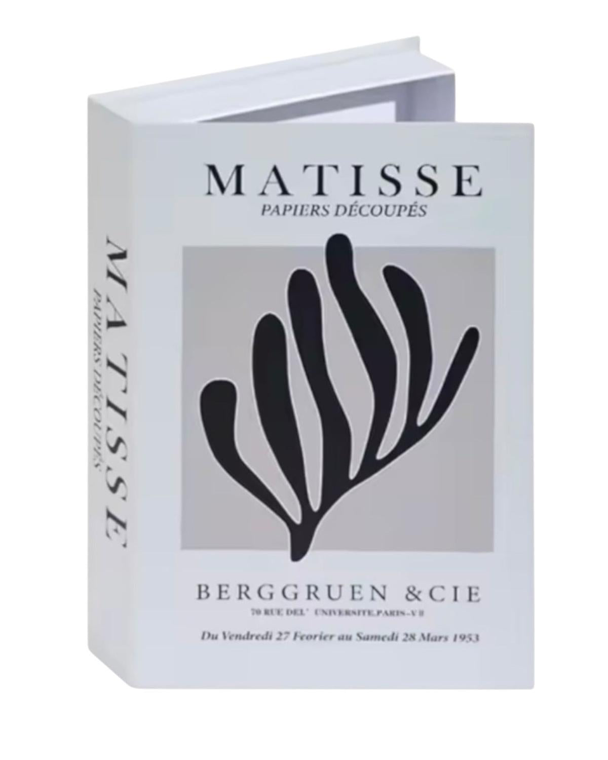 White and black Matisse storage book box by Starlight Express, decorative home decor for organizing books and accessories.
