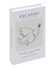 White and black Picasso-style storage book box by Starlight Express, ideal for home decor and organization.