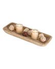 Starlight Express wooden dough bowl kitchen tray used as a rustic home decor piece with a natural wood finish.