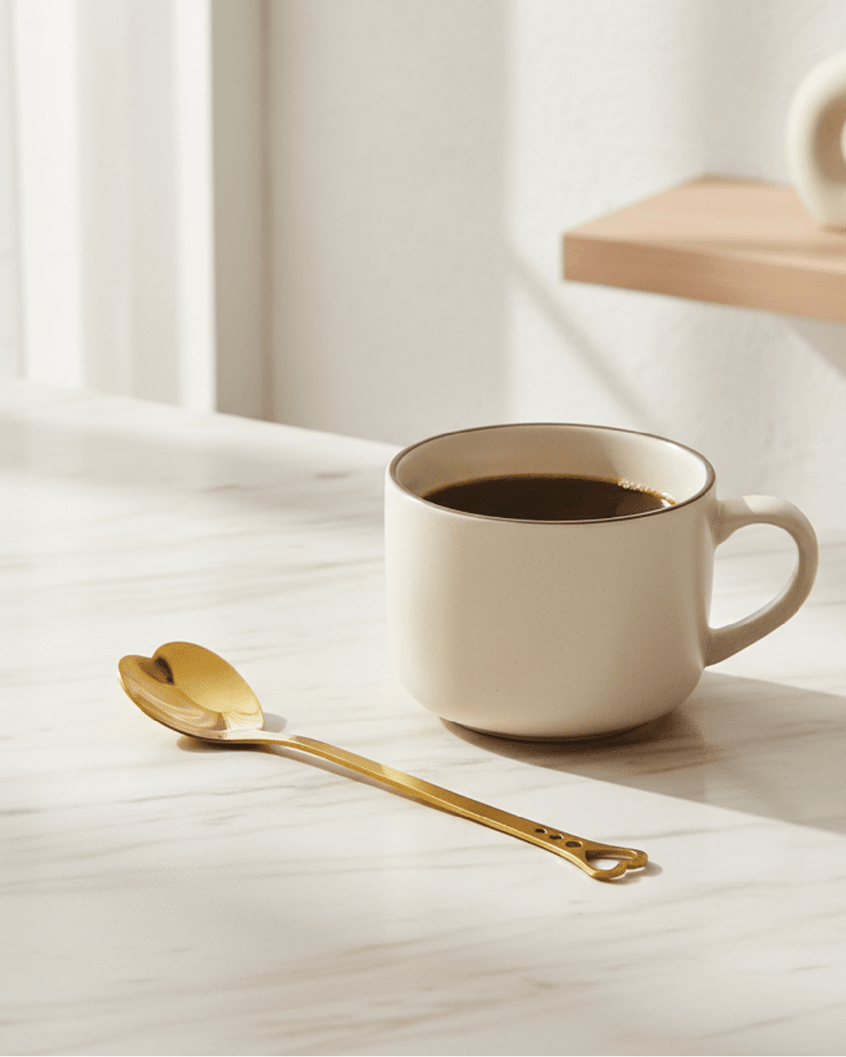 Gold Heart Handle Spoon from Starlight Express, a stylish kitchen and dining utensil with a heart-shaped gold handle.