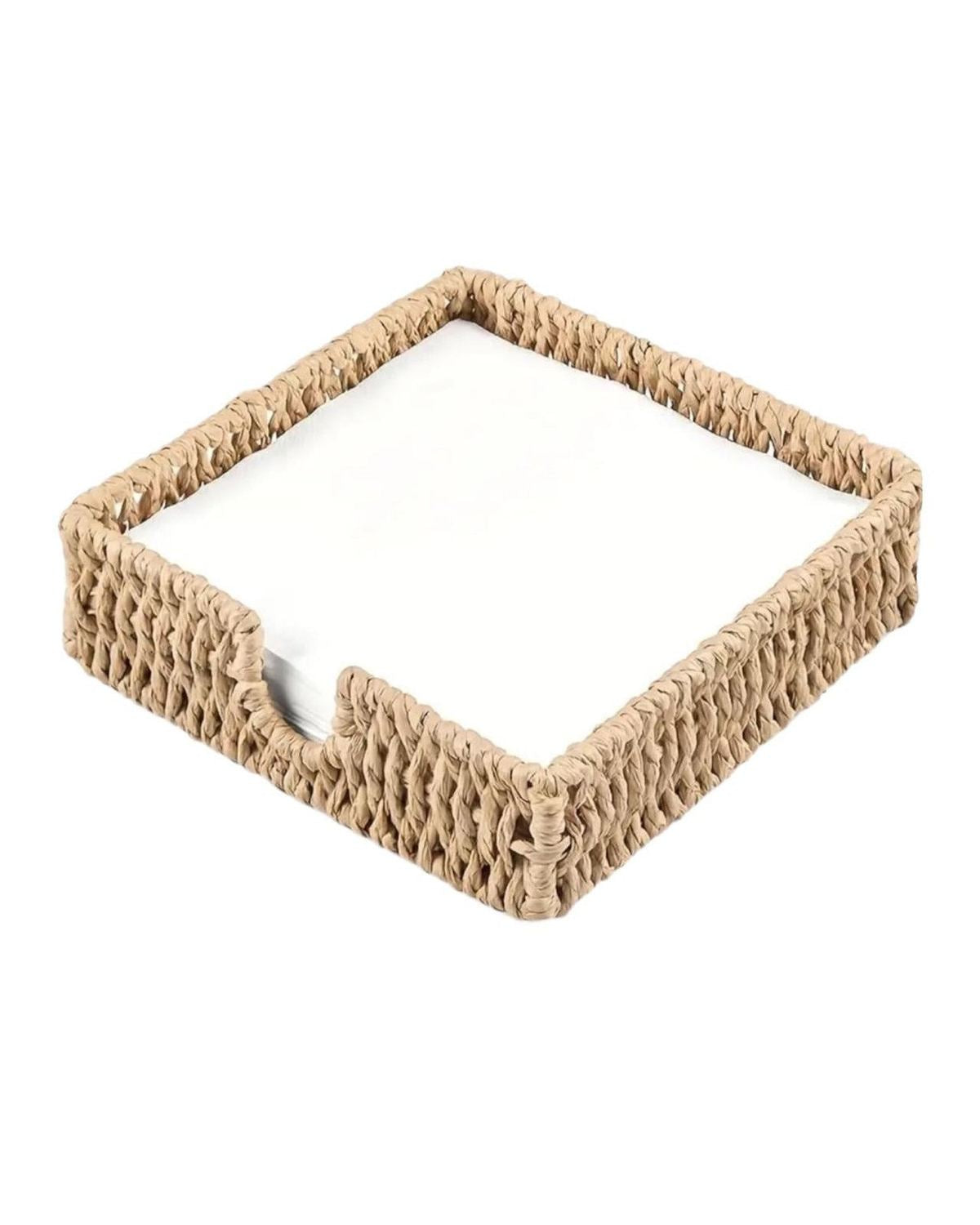 Rattan napkin holder from Starlight Express for kitchen and dining, featuring a natural woven rattan design.