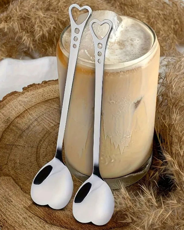 Silver Heart Handle Spoon from Starlight Express, a stylish kitchen and dining utensil with a heart-shaped handle design.