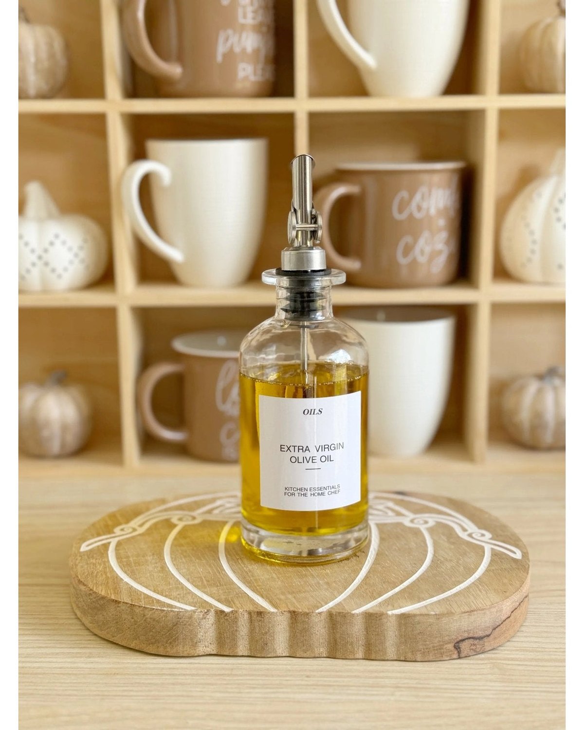 Silver Starlight Express coffee syrup and oil pourer dispenser bottle for kitchen and dining use.