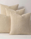 Beige honeycomb woven design cushion cover from Starlight Express, soft furnishings for decorative and comfortable home decor.