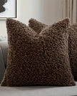 Chocolate boucle cushion cover from Starlight Express, soft furnishings with textured fabric, ideal for cozy home decor.
