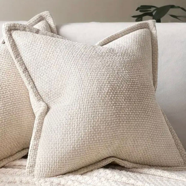 Cream woven design cushion cover by Starlight Express, soft furnishings with textured fabric and decorative pattern.