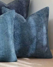 Denim blue woven design cushion cover by Starlight Express, soft furnishings with textured fabric and stylish pattern.
