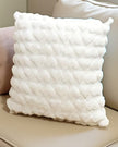 White heart woven design cushion cover by Starlight Express, soft furnishings decor with a cozy, textured pattern.