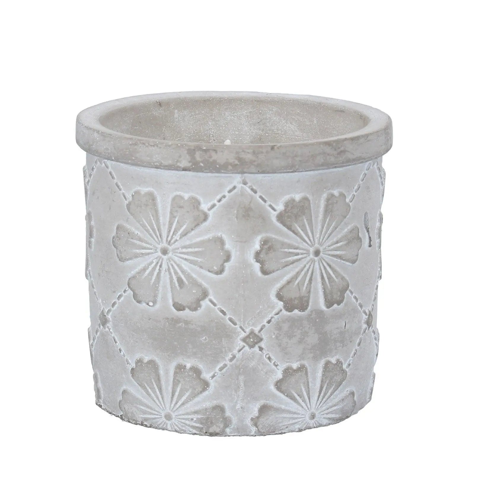 Stone Citronella Candle Floral Trellis - Small - CandlesCandles - Lulu Loves Home