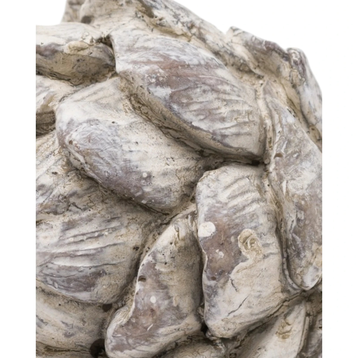 Stone concrete decorative artichoke for home decor, showcasing detailed craftsmanship and a rustic, natural finish.