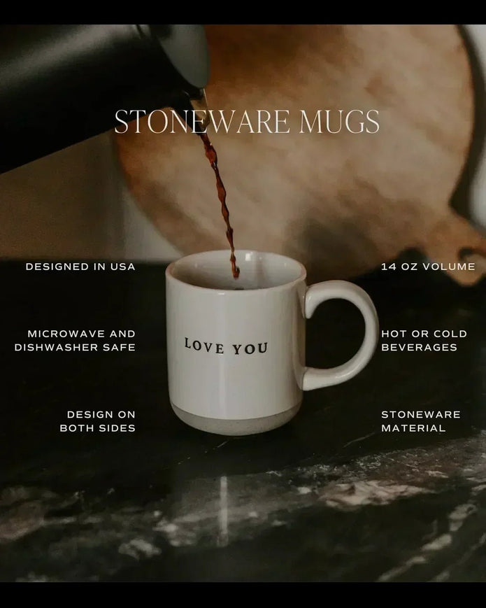 Sweet Water Decor - Cream Glazed Ceramic Mug - Cream Heart PRE ORDER THREE WEEK DELIVERY - Kitchen & DiningKitchen & Dining - Lulu Loves Home