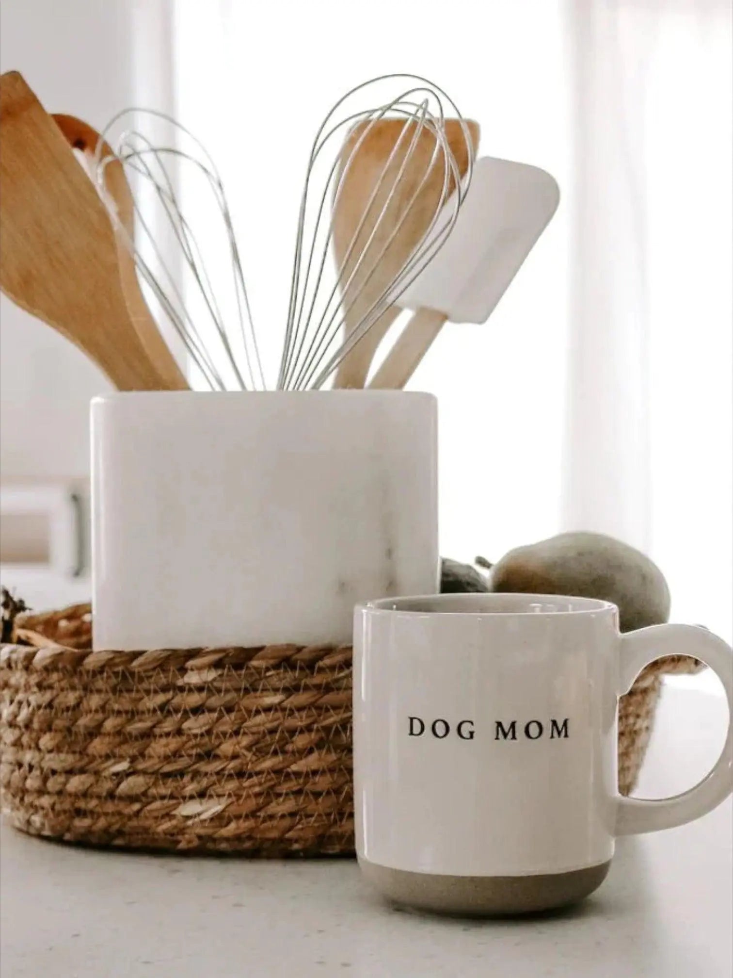 Sweet Water Decor - Cream Glazed Ceramic Mug - Dog Mom - Kitchen & DiningKitchen & Dining - Lulu Loves Home