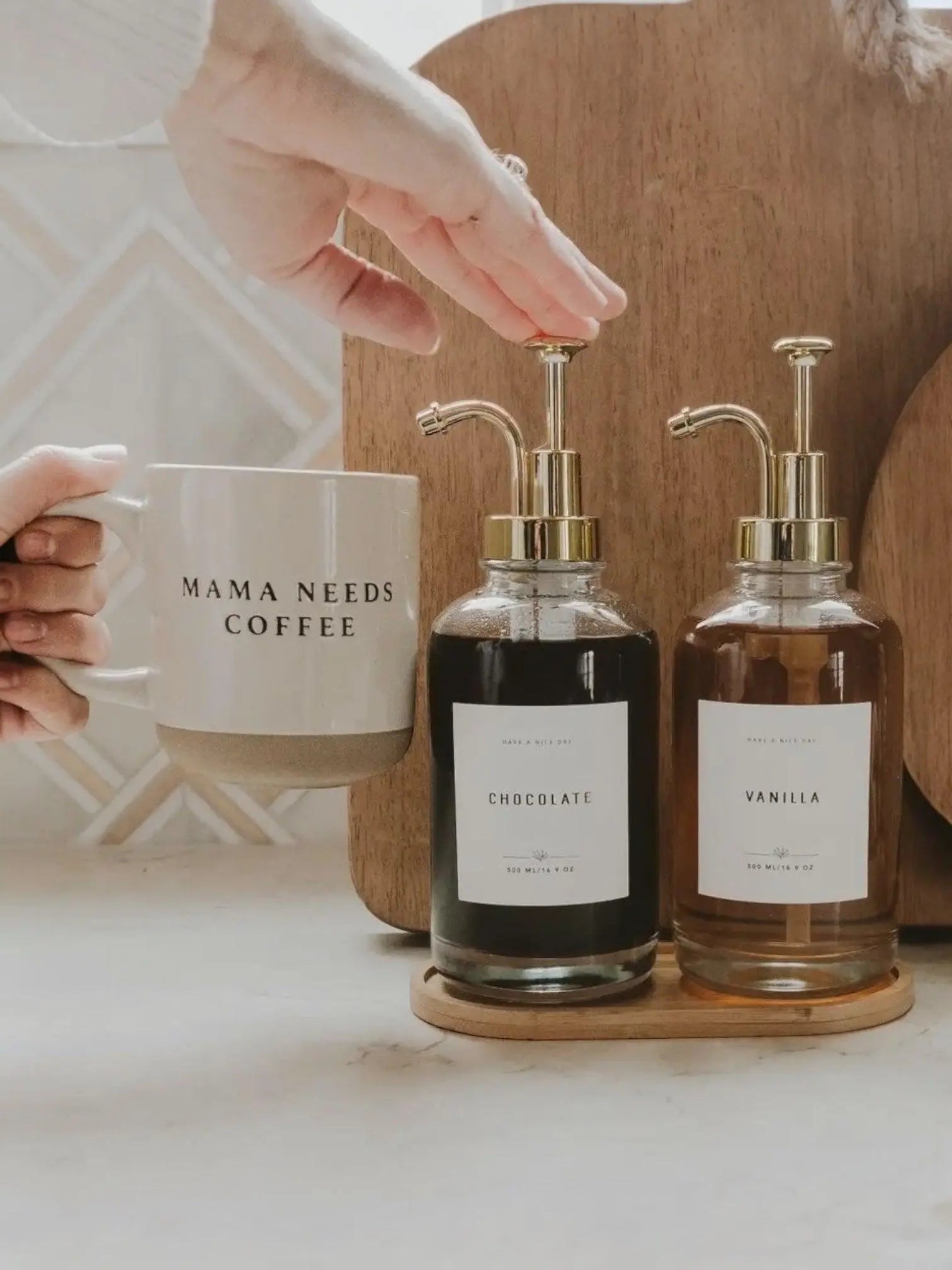 Sweet Water Decor - Cream Glazed Ceramic Mug - Mama Needs Coffee - Kitchen & DiningKitchen & Dining - Lulu Loves Home