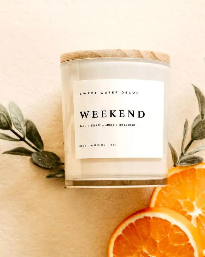 Sweet Water Decor - Lidded Glass Candle - Weekend - CandlesCandles - Lulu Loves Home