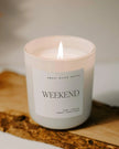 Sweet Water Decor - Natural Matte Large Glass Candle Jar - Weekend - CandlesCandles - Lulu Loves Home