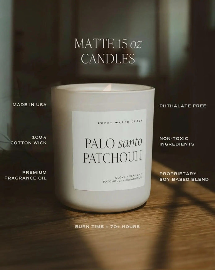 Sweet Water Decor - Natural Matte Large Glass Candle Jar - Weekend - CandlesCandles - Lulu Loves Home