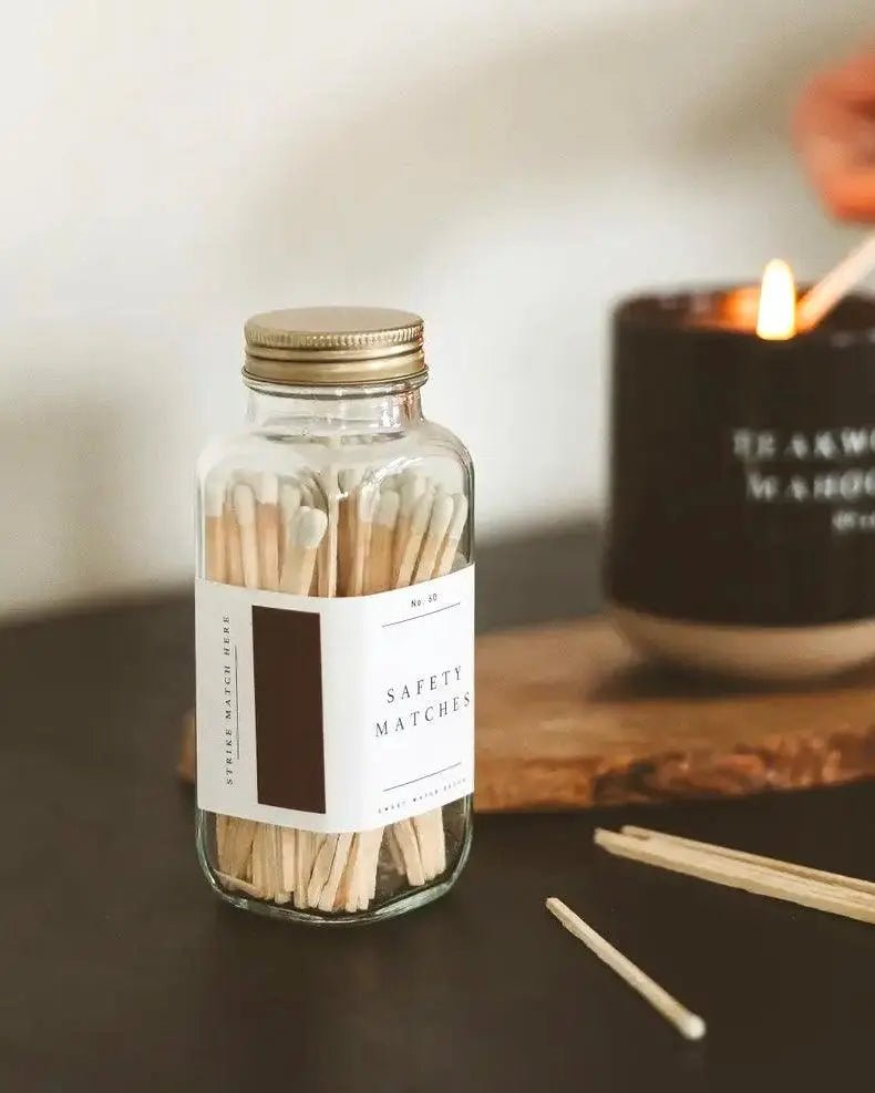 Sweet Water Decor - Small Glass Jar With White Candle Matches - Home DecorHome Decor - Lulu Loves Home