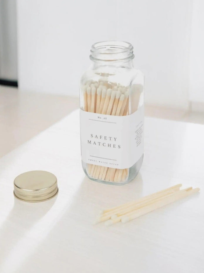 Sweet Water Decor - Small Glass Jar With White Candle Matches - Home DecorHome Decor - Lulu Loves Home