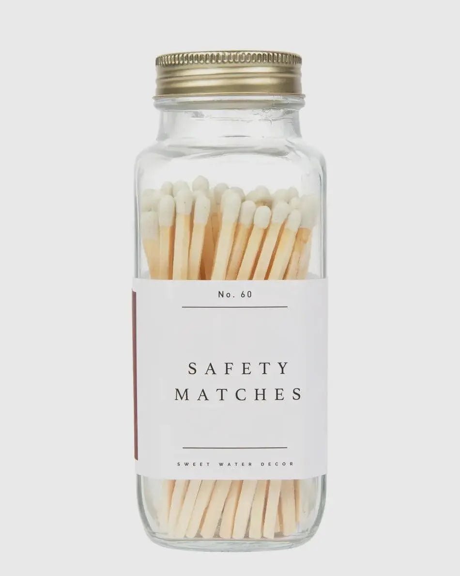 Sweet Water Decor - Small Glass Jar With White Candle Matches - Home DecorHome Decor - Lulu Loves Home