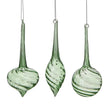 Green Glass Large Teardrop Bauble