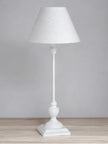Symi White Wooden Table Lamp - LightingLighting - Lulu Loves Home
