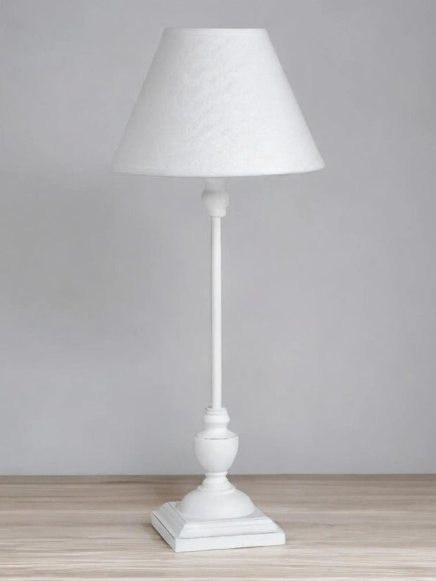 Symi White Wooden Table Lamp - LightingLighting - Lulu Loves Home