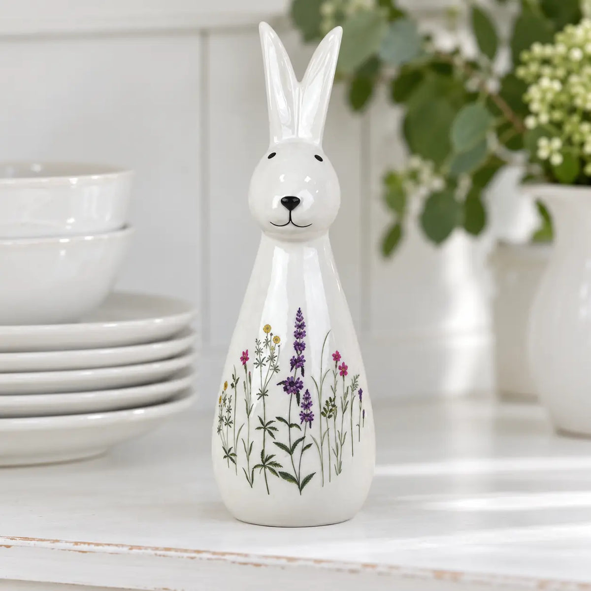 Satchville Tall Meadow Rabbit spring decoration with tall textured design and natural meadow-inspired finish